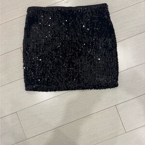 Forever 21 Black Sequin Mini Skirt